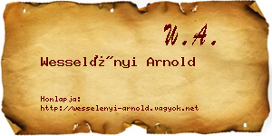 Wesselényi Arnold névjegykártya