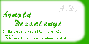 arnold wesselenyi business card